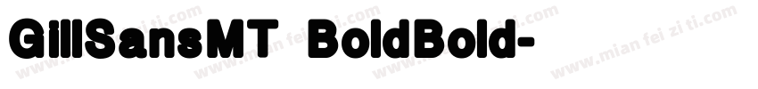 GillSansMT BoldBold字体转换
